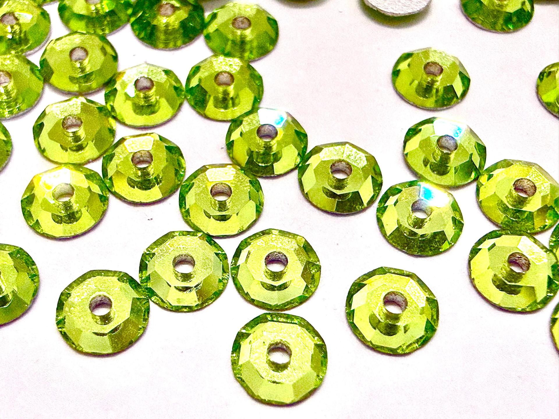 3mm Preciosa Crystal Peridot Flat Back Sew-On Stones