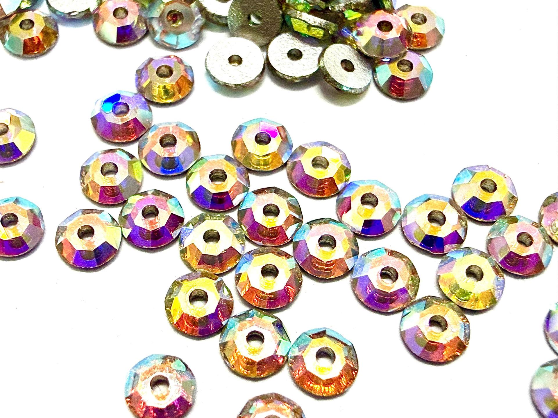 3mm Preciosa Crystal Aurore Boreale Flat Back Sew-On Stones