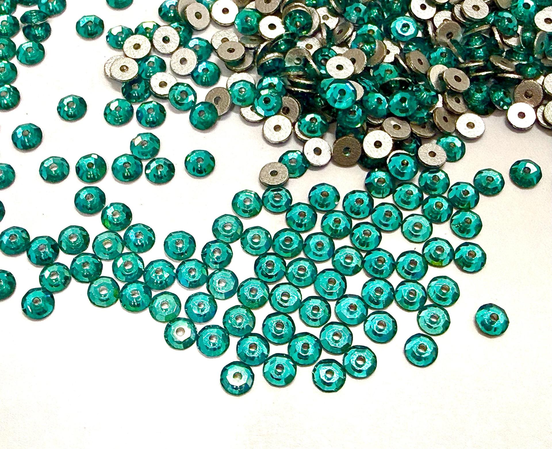 3mm Preciosa Crystal Blue Zircon Flat Back Sew-On Stones
