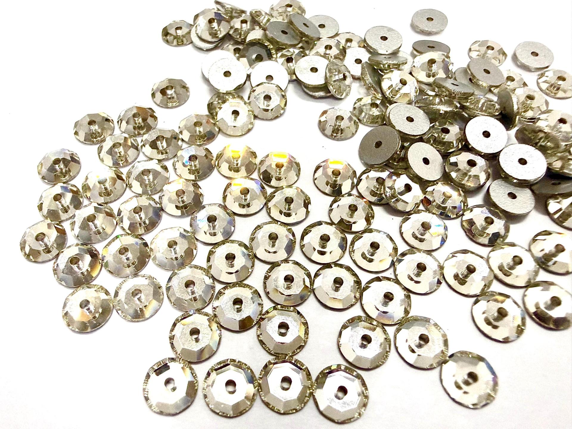6mm Crystal Lochrose Stones – Preciosa Flat Back Sew-On Stones , Czech Beads