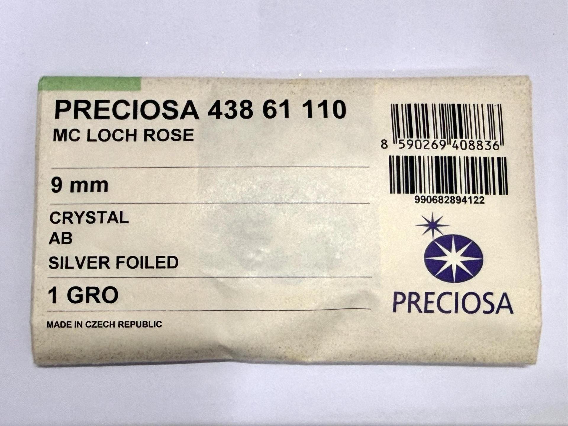 9mm Crystal Aurore Boreale Lochrose Stones – Preciosa Flat Back Sew-On Stones , Czech Beads