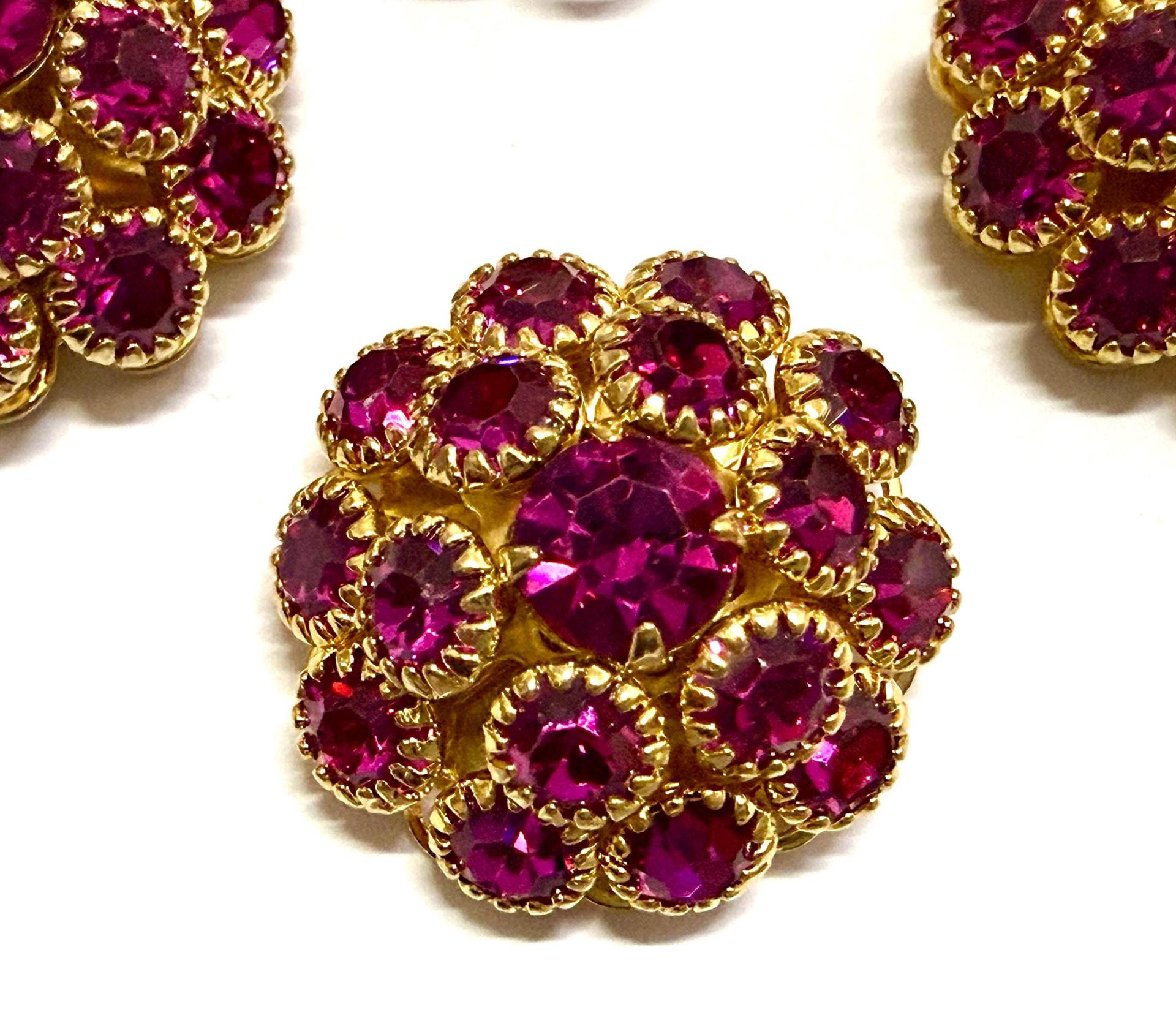 18 mm Vintage Swarovski in Fuchsia Embellishment DIY Supplies wedding decorations