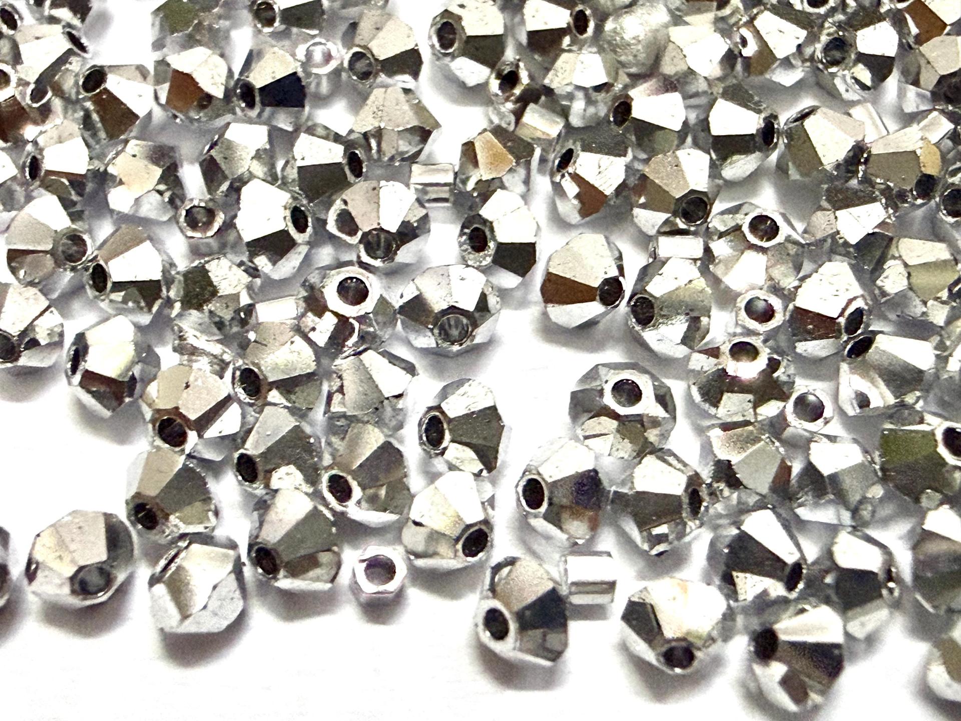 Swarovski Crystal Bicones (2.5mm) Metallic 2X Comet Argent Light