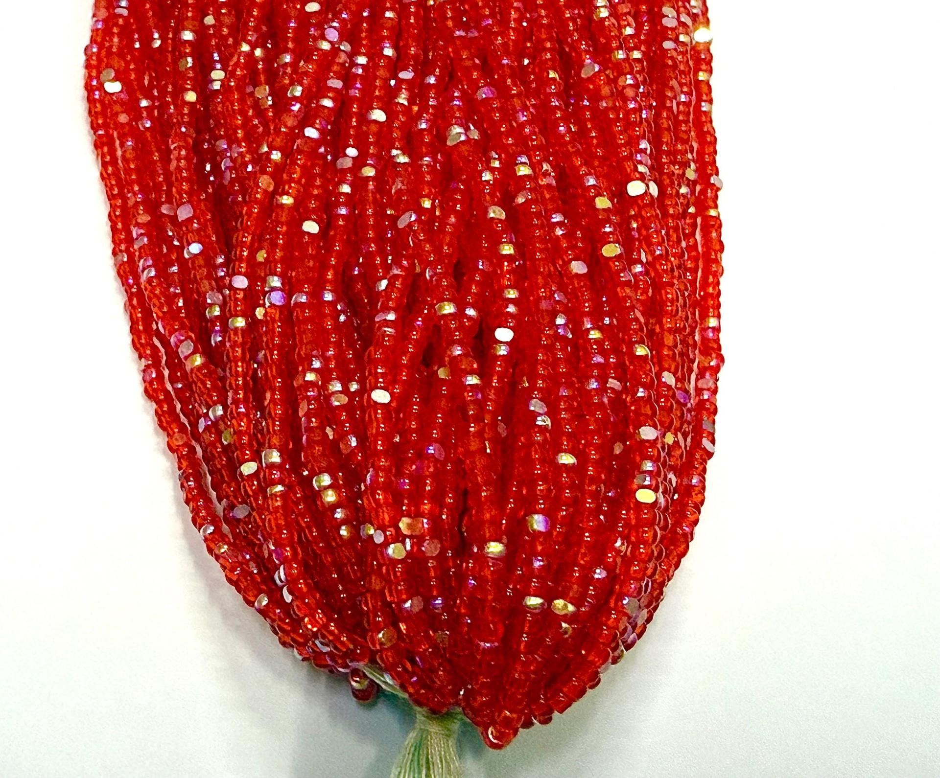 11/0 Charlotte Cut Seed Beads,Patina Transparent Hyacinth Aurore Boreale, Native Supplies