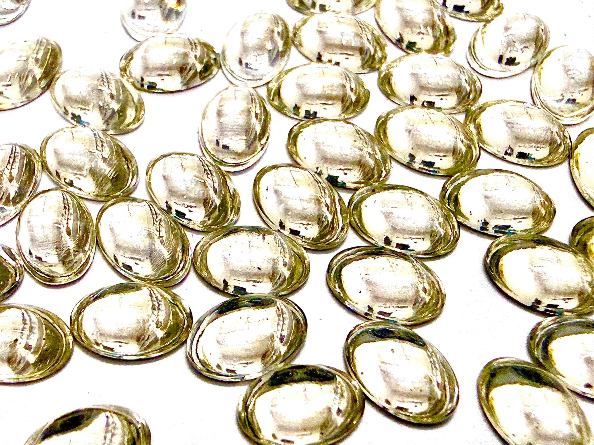 Swarovski Oval Cabochons Crystal Foiled 6x4mm, 2190/4 Flat Back Glass Stones