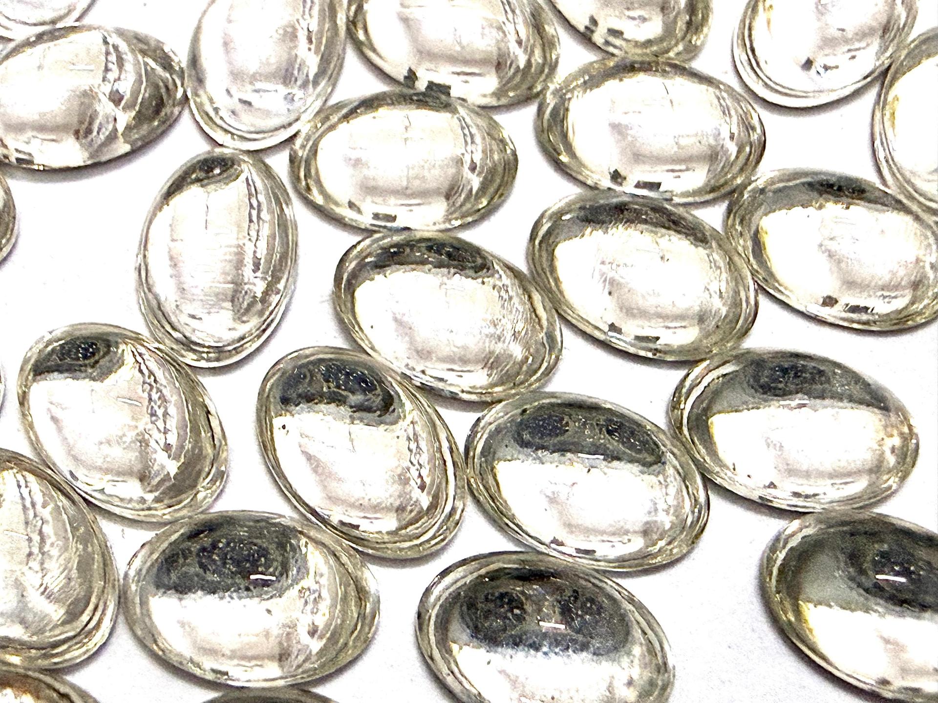 Swarovski Oval Cabochons Crystal Foiled 6x4mm, 2190/4 Flat Back Glass Stones