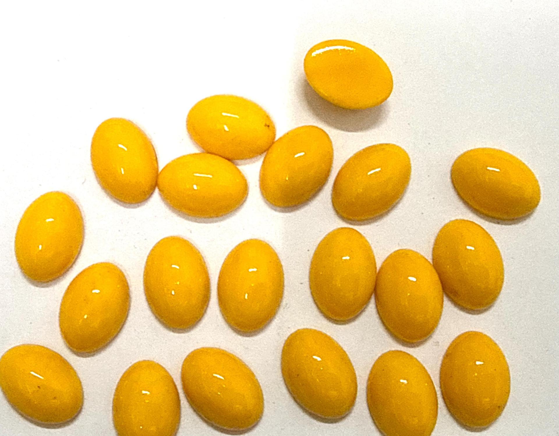 Swarovski 14x10 mm Vintage 2190 Primrose Unfoiled Flat Back Oval Cabochon Cabs