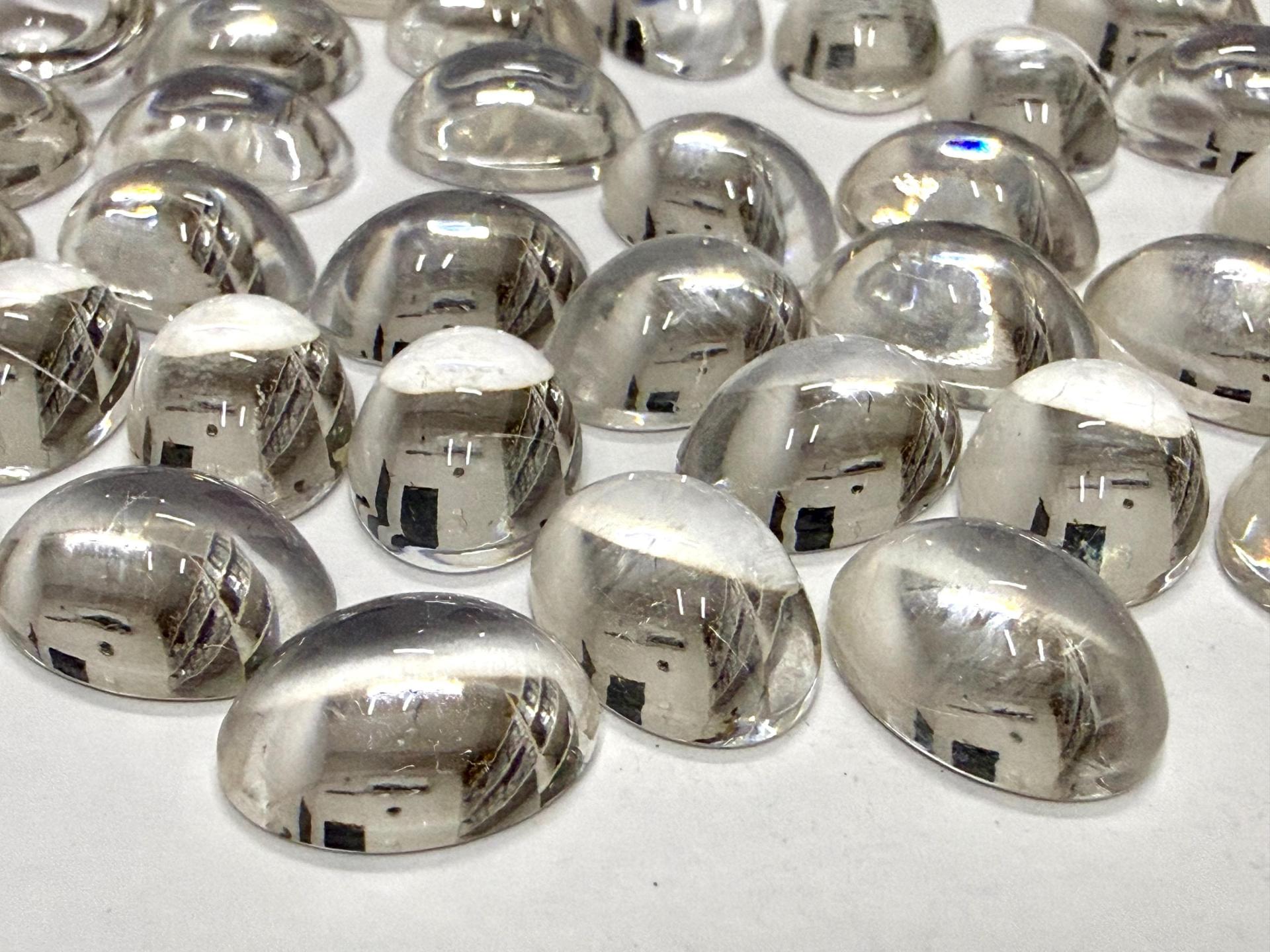 Swarovski 8x6 mm Vintage 2190 Crystal Unfoiled Flat Back Oval Cabochon Cabs