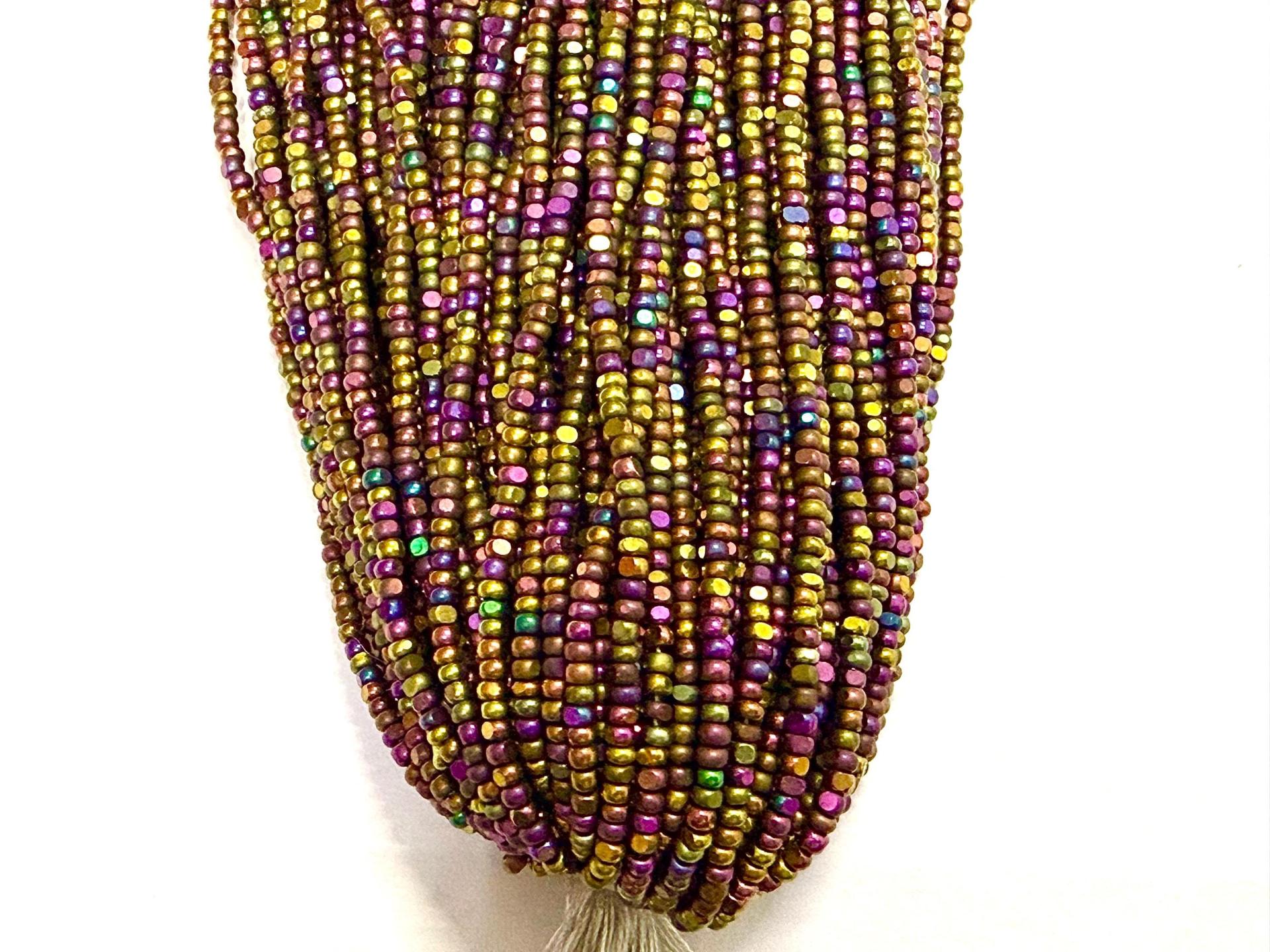 11/0 Charlotte Cut Seed Beads: Gold Iris, Jewelry Making Supplies