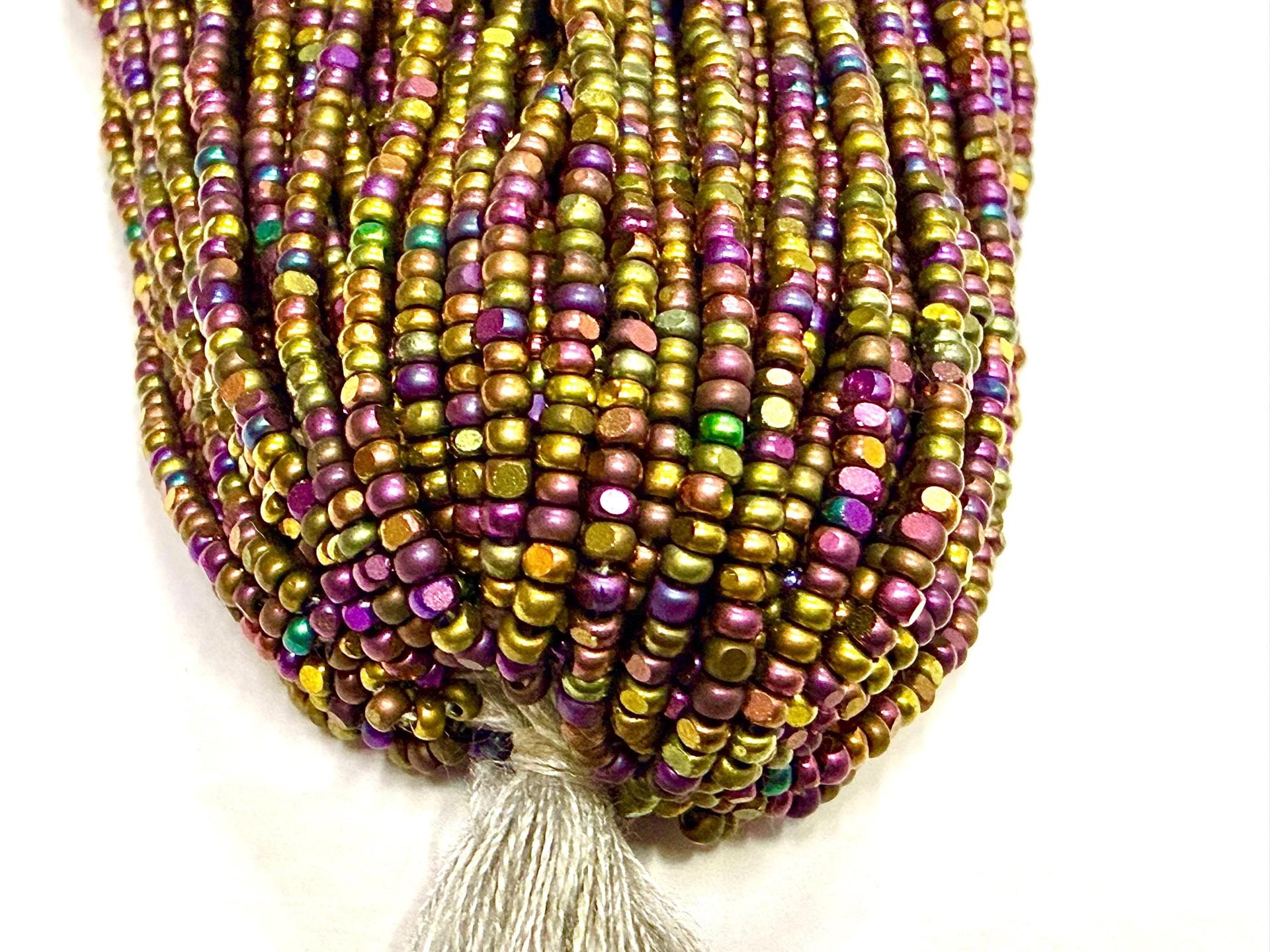 11/0 Charlotte Cut Seed Beads: Gold Iris, Jewelry Making Supplies