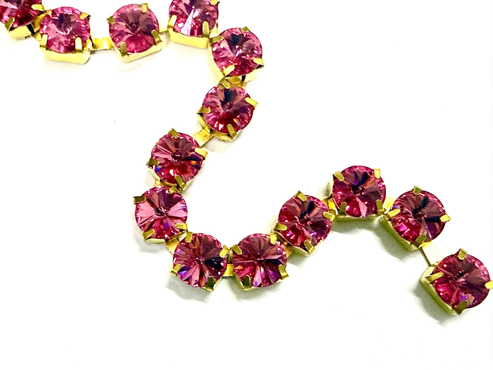 39ss Swarovski setting Rhinestone Chain, strass chains 8mm