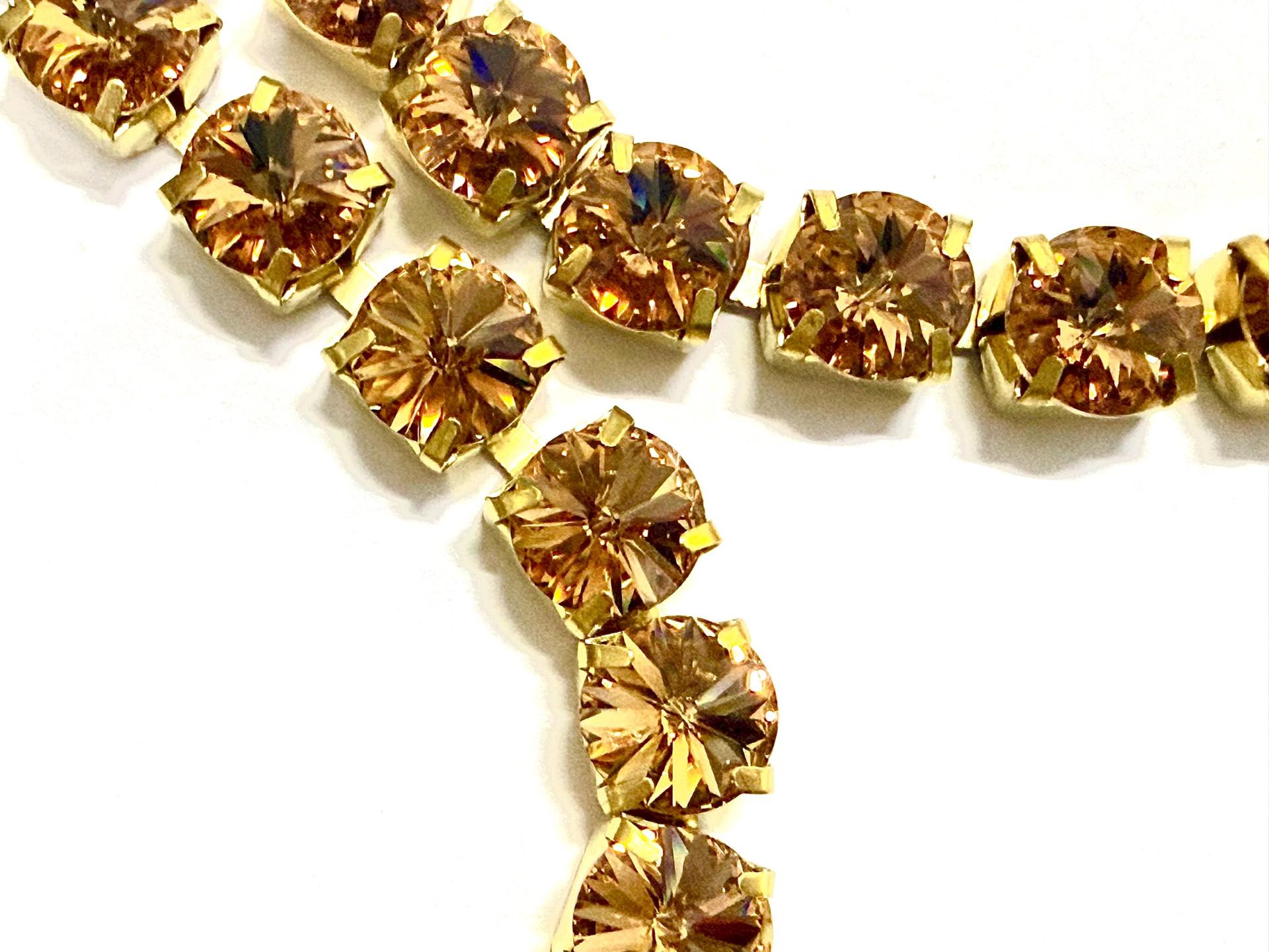 39ss Swarovski Close setting Rhinestone Chain, strass chains 8mm