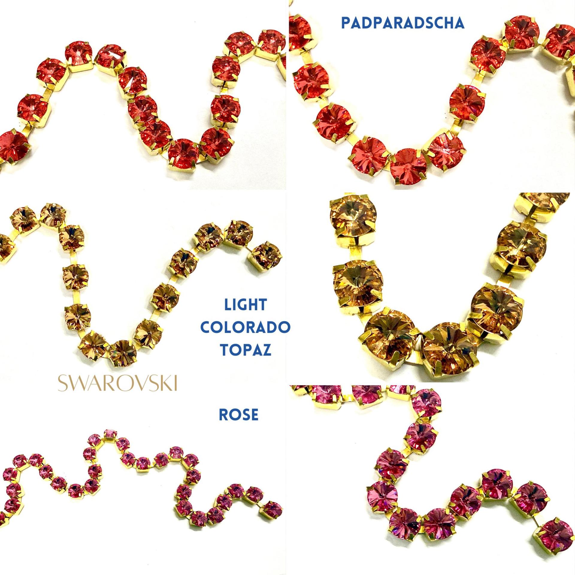 39ss Swarovski setting Rhinestone Chain, strass chains 8mm