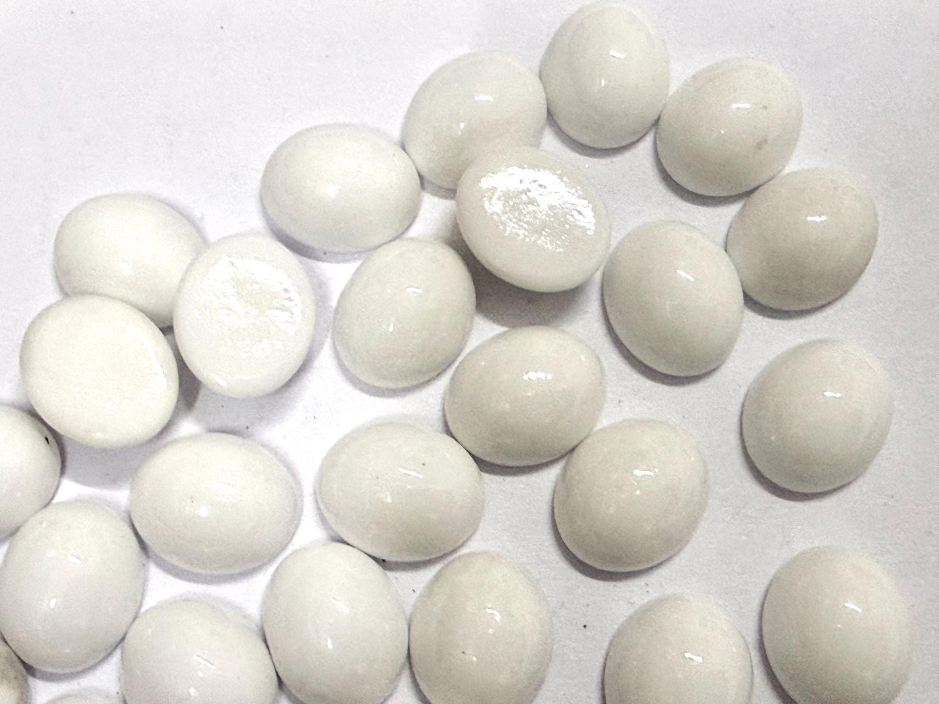 Swarovski Vintage Chalk white Cabochons, 12x10 mm Crystal Flat Back