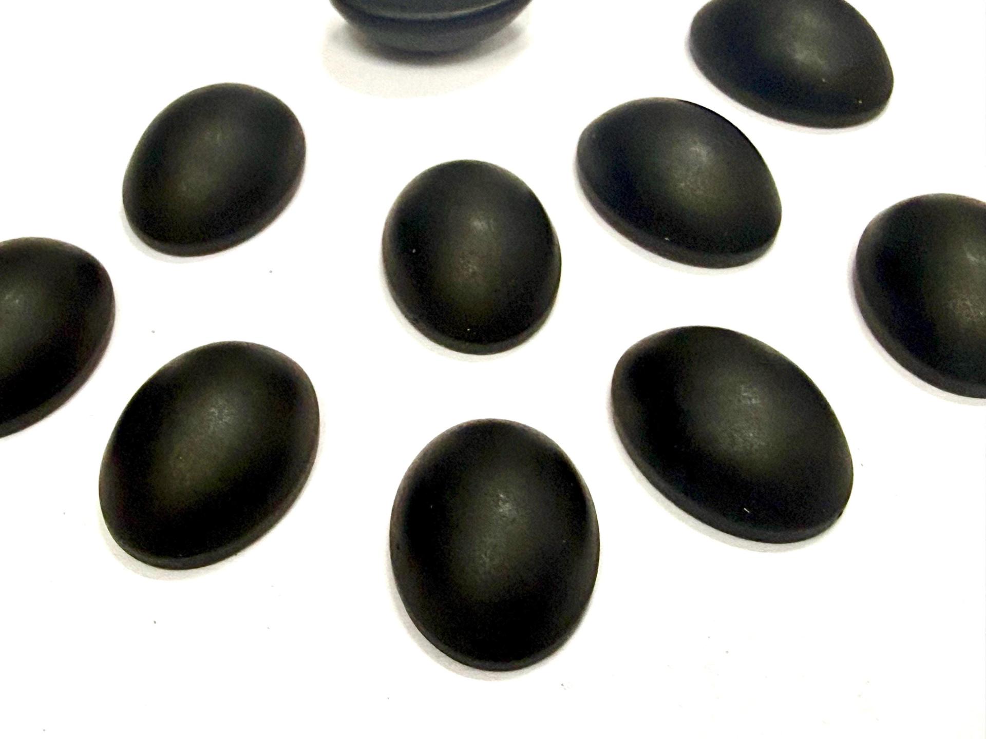 Swarovski 18x13 mm Vintage Jet Matt finish unfoiled Flat Back Oval Cabochon 2/6 Pieces