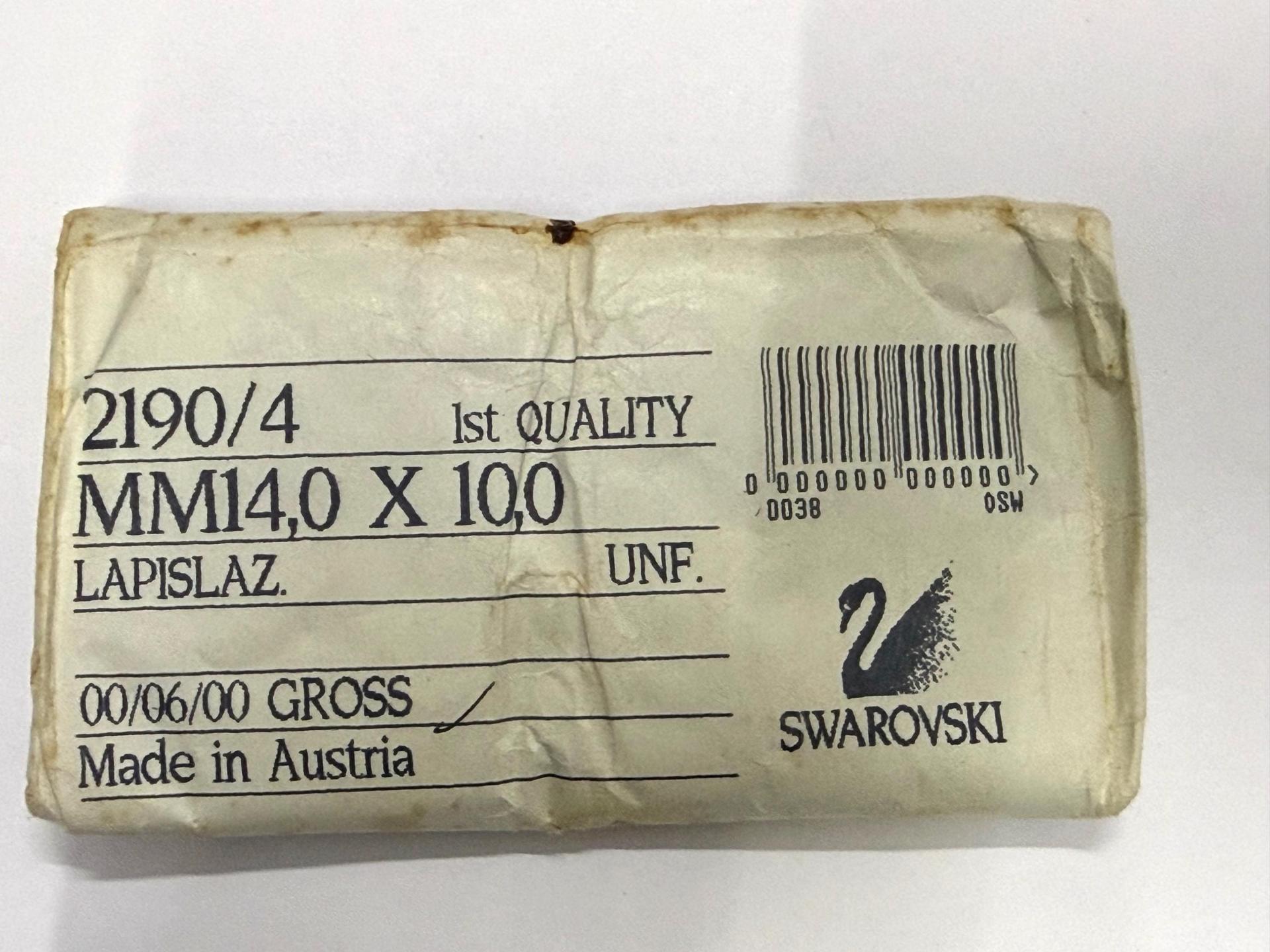 Swarovski 14x10 mm Vintage 2190 Lapislaz Unfoiled Flat Back Oval Cabochon Cabs