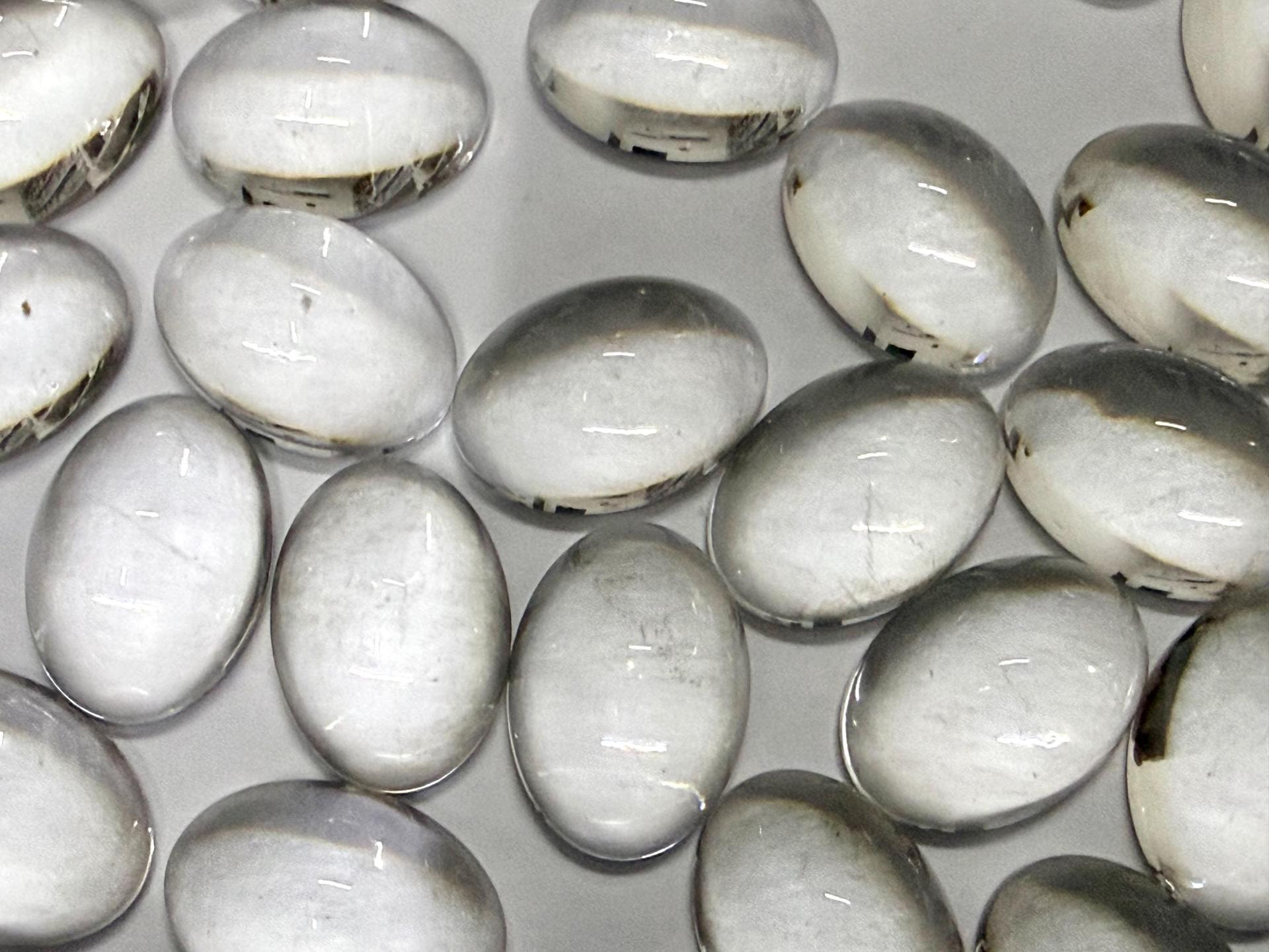 Swarovski 8x6 mm Vintage 2190 Crystal Unfoiled Flat Back Oval Cabochon Cabs