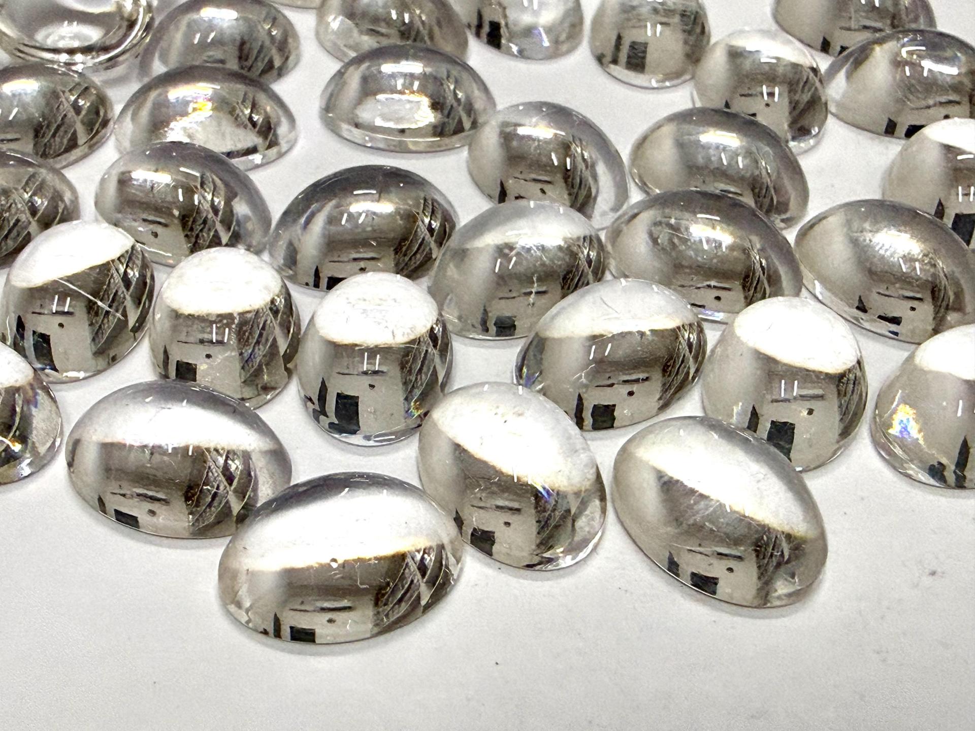 Swarovski 8x6 mm Vintage 2190 Crystal Unfoiled Flat Back Oval Cabochon Cabs