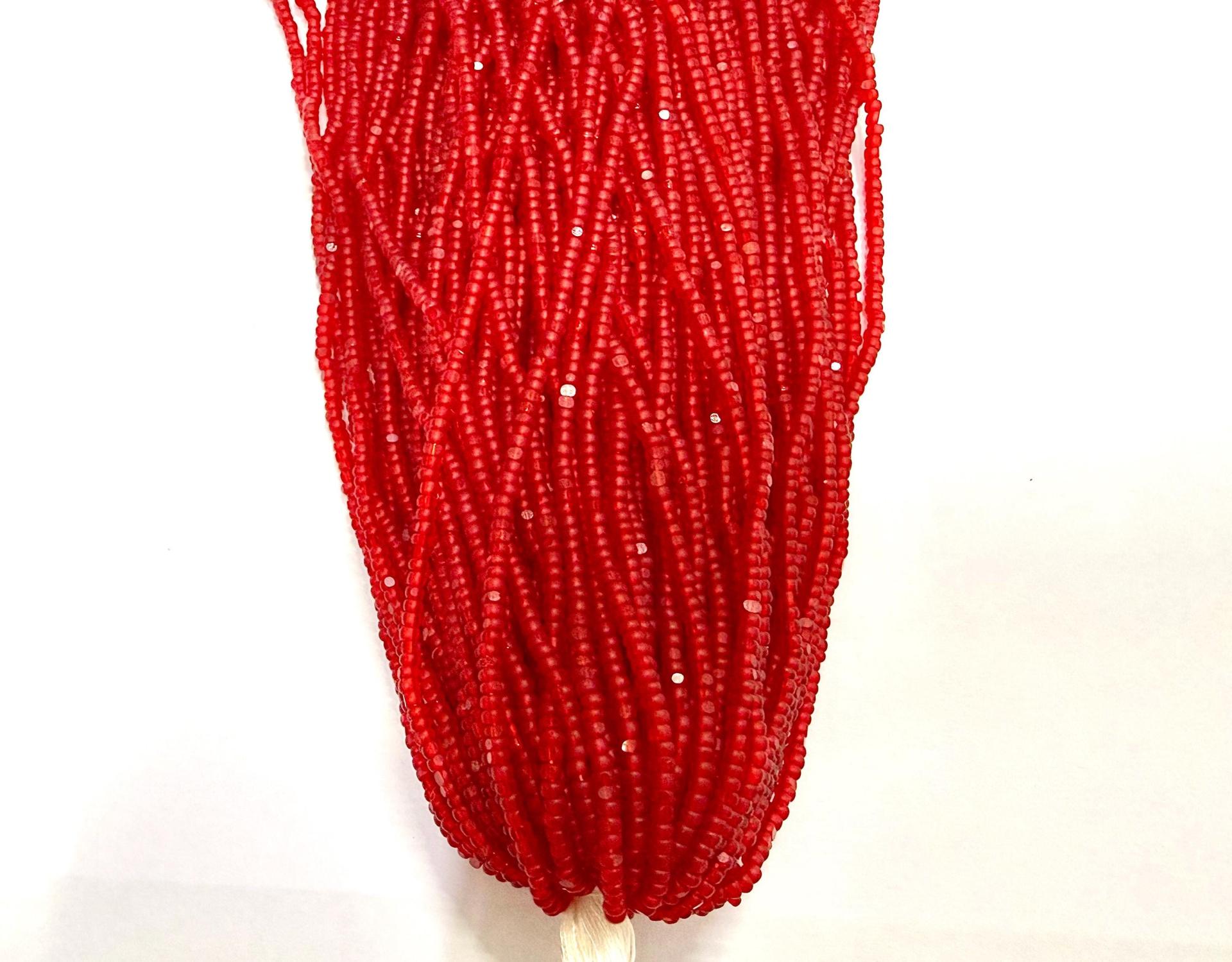 Crystal Matt Ruby Charlotte Cut Seed Beads 11/0