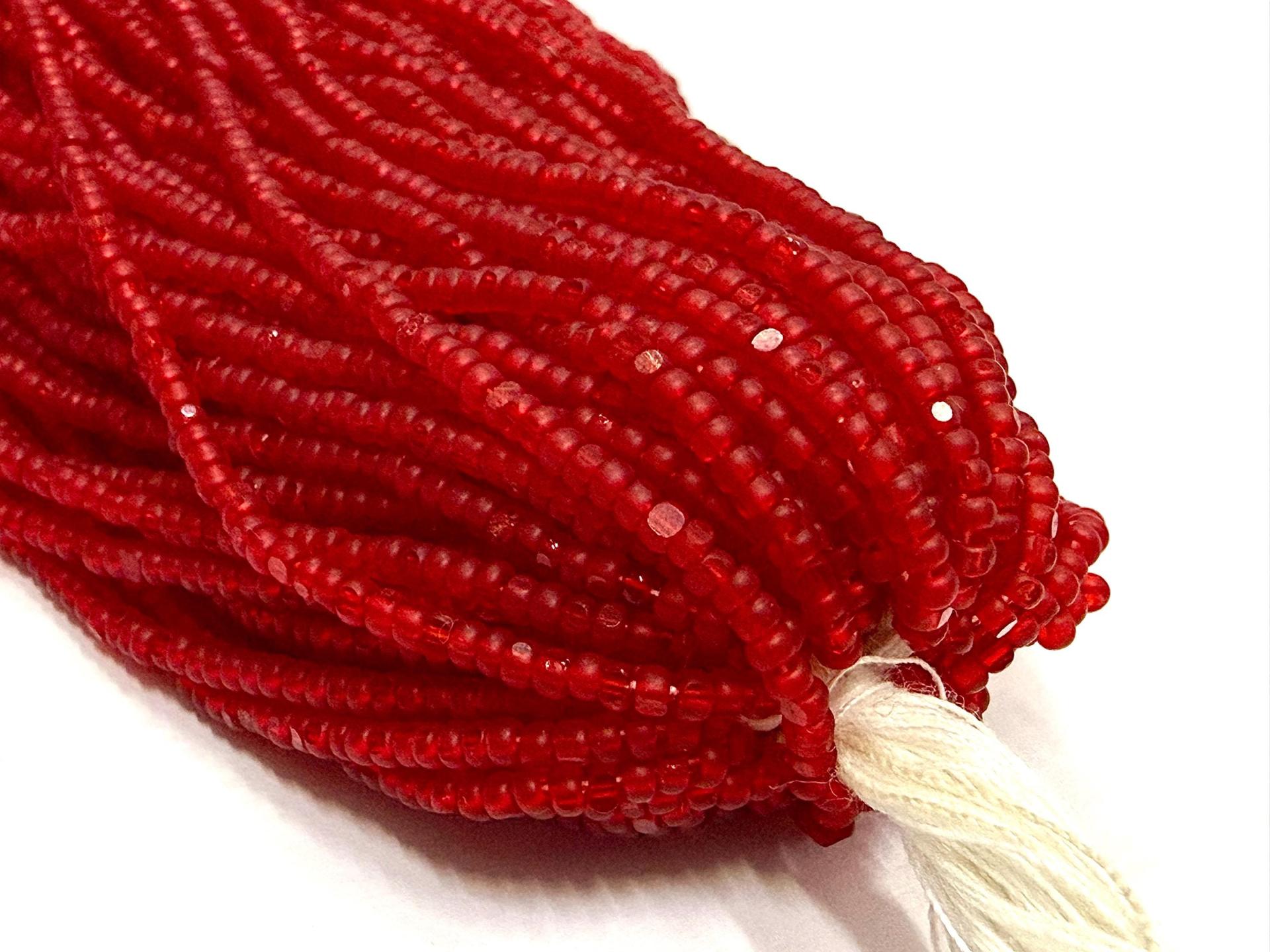 Crystal Matt Ruby Charlotte Cut Seed Beads 11/0