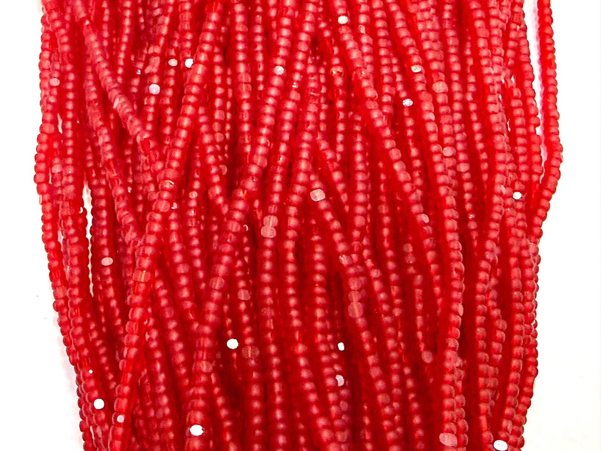 Crystal Matt Ruby Charlotte Cut Seed Beads 11/0