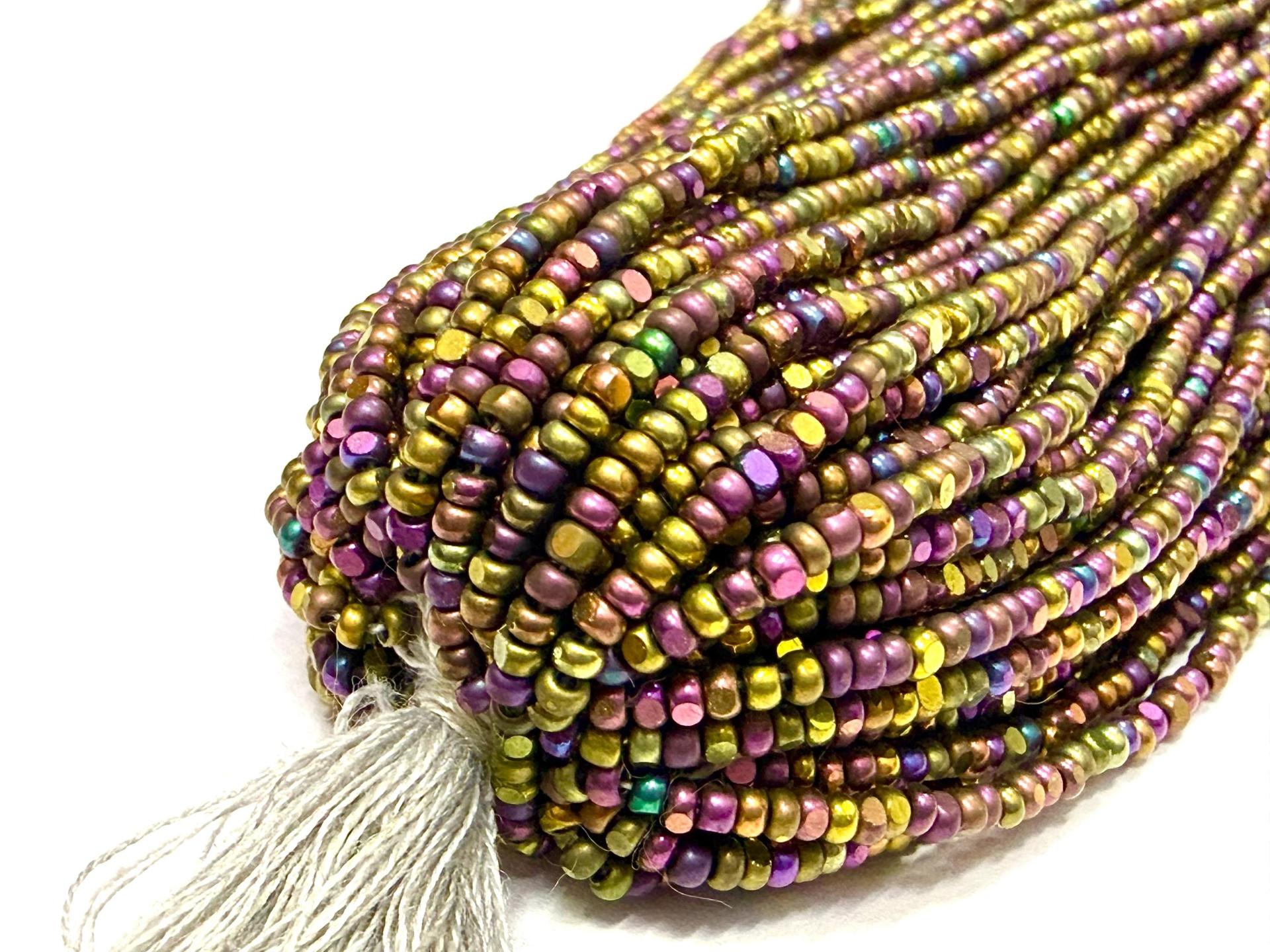 11/0 Charlotte Cut Seed Beads: Gold Iris, Jewelry Making Supplies