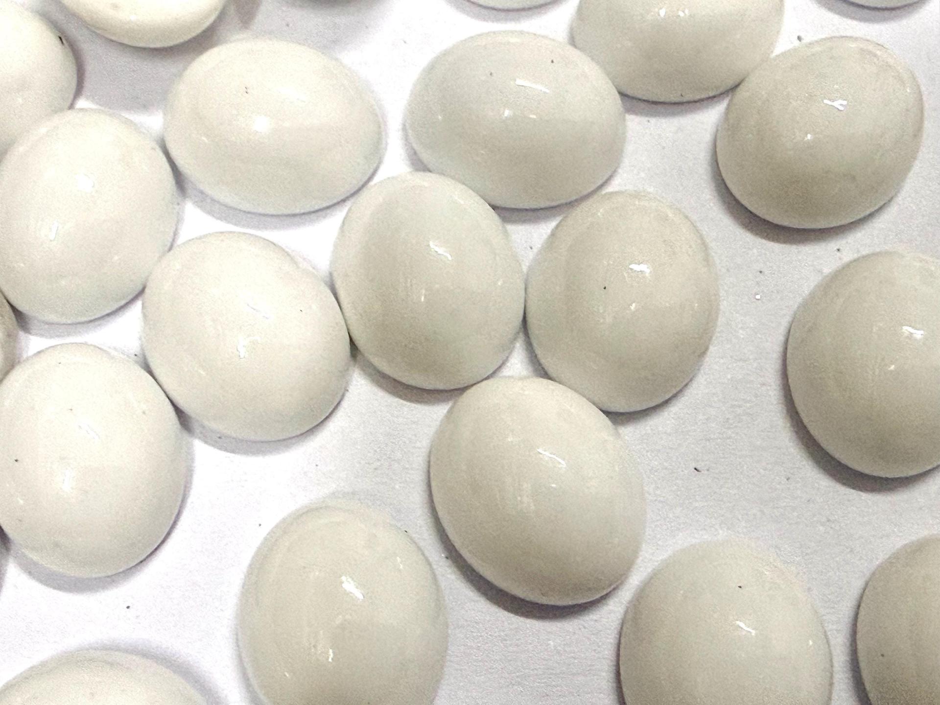 Swarovski Vintage Chalk white Cabochons, 12x10 mm Crystal Flat Back