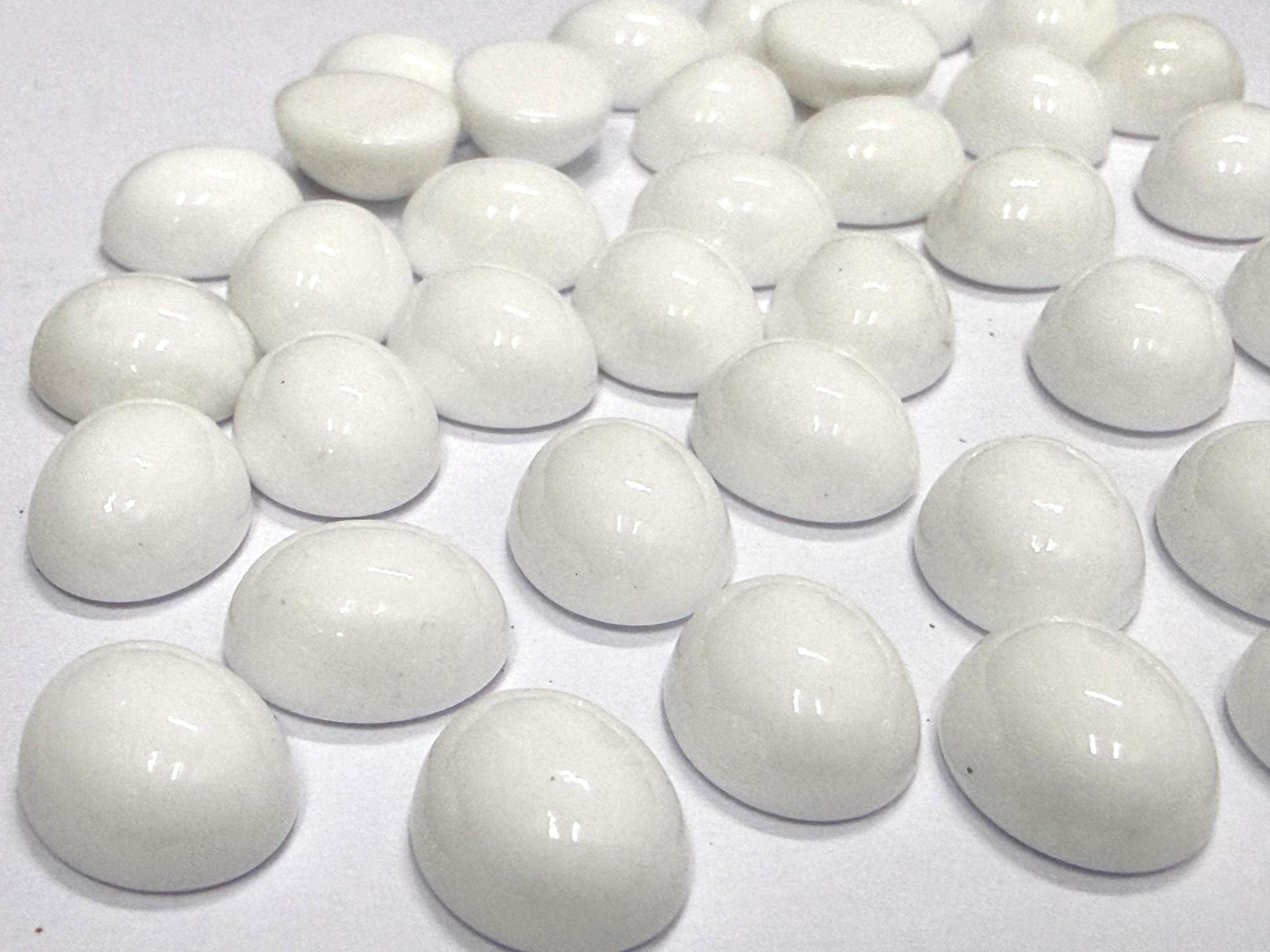 Swarovski Vintage Chalk white Cabochons, 12x10 mm Crystal Flat Back