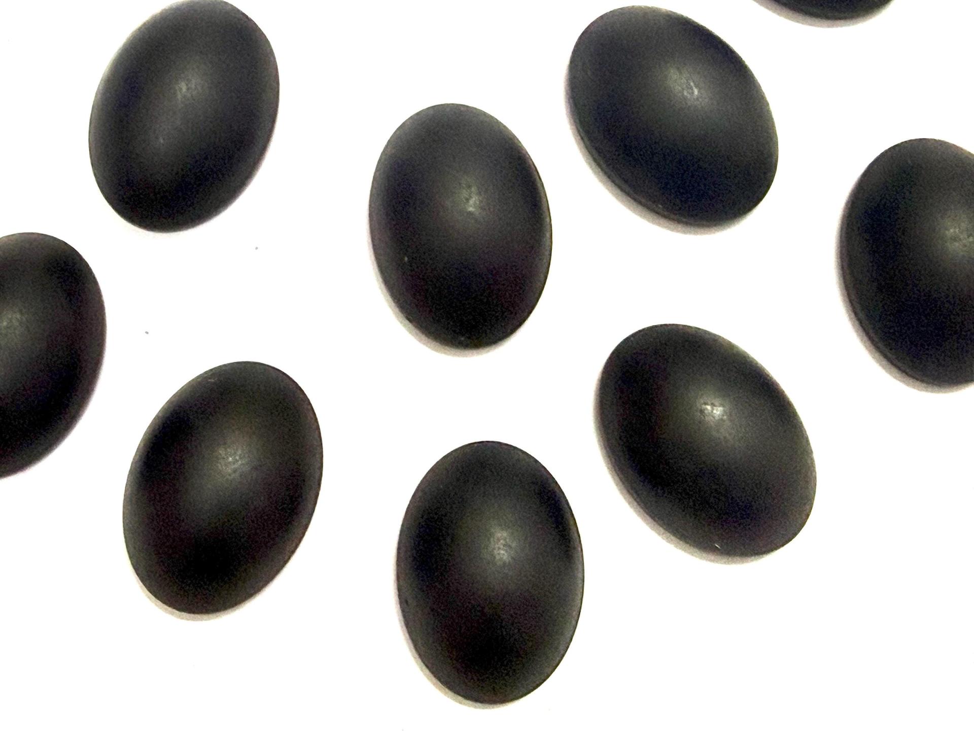 Swarovski 18x13 mm Vintage Jet Matt finish unfoiled Flat Back Oval Cabochon 2/6 Pieces
