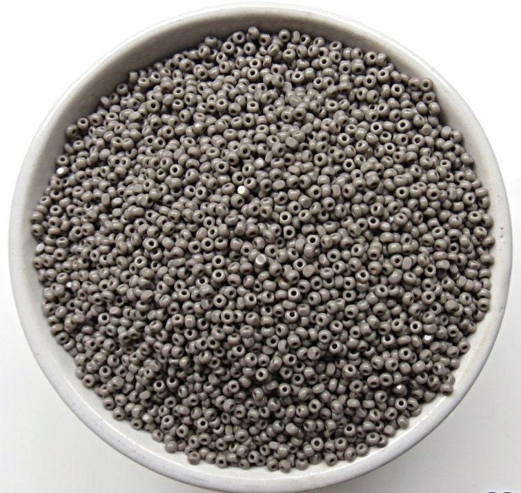 11/0 Charlotte true Cut Beads 2 MM Grey Opaque 10/20/50/250/500 Grams PREMIUM SEED Beads, vintage supplies