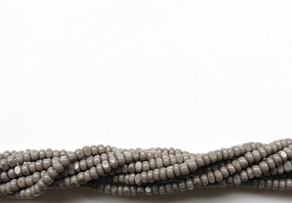 11/0 Charlotte true Cut Beads 2 MM Grey Opaque 10/20/50/250/500 Grams PREMIUM SEED Beads, vintage supplies
