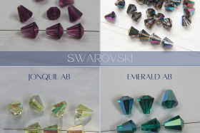 5400 Vintage 7x8 mm Swarovski crystal bead cone shape (4 Colours) Swarovski Elements 2/6/12/36 Pieces, jewelry making