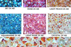 Swarovski (5mm) AB 2X FC Bicones rainbow beads 3600 Pieces jewelry making, couture embellishments