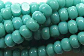 8/0 Charlotte Cut Beads Opaque Aqua Green 10/20/50/250/500 Grams glass beads, jewelry supply, vintage findings, craft supply, rare materials