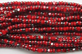 13/0 Charlotte Cut Beads Patina Light Red Opaque Gun Metal 5/10/20/50/250/500 Grams craft supplies, jewelry making, embroidery materials