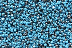 13/0 Charlotte Cut Beads Patina Opaque Turquoise Gun Metal 5/10/20/50/250/500 Grams glass beads, jewelry supply, findings, craft supply