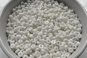 5MM Glass Sequins High Glaze Chalk White 5/10/20 Grams