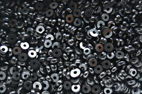 5MM Glass Sequins High Glaze Jet Hematite 5/10/20 Grams