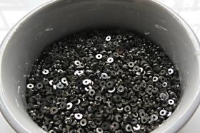 2MM Glass Sequins High Glaze Gun Metal 5/10/20 Grams