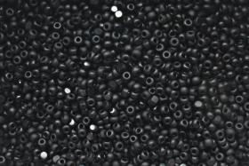 8/0 Charlotte Cut Beads Matt Black 10/20/50/250/500 Grams frosted glass beads, jewelry supply, vintage findings, craft supply, rare material