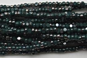 11/0 Charlotte true Cut Beads Patina Opaque Emerald Gun Metal 10/20/50/250/500 Grams 1300 Pieces