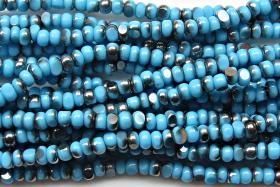 11/0 Charlotte Cut Beads Patina Opaque Turquoise Gun Metal 10/20/50/250/500 Grams premium seed beads, vintage findings, two tone beads