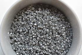 8/0 Charlotte Cut Beads Crystal Frosted Metallic Silver 10/20/50/250/500 Grams glass beads, jewelry supply, vintage findings, craft supply