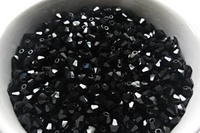 Czech Bicone Jet Black 4mm beads 36/72/144/432/720 Pieces loose beads, jewelry making, craft supplies, winter