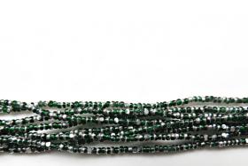 13/0 Charlotte Cut Beads Patina Transparent Emerald Silver 5/10/20/50/250/500 Grams glass beads, jewelry supply, findings, craft supply