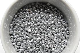 6/0 Charlotte Cut Beads Metallic Aluminium Silver 10/20/50/250/500 Grams glass beads, jewelry supply, vintage findings, craft supply