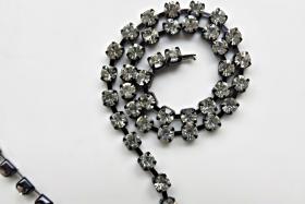 12SS Rhinestone Chain Vintage Machine cut Crystal Plated 3mm embroidery materials craft vintage findings, lace, strass chains, embellishment