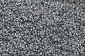 13/0 Seed Beads Crystal Frosted Gunmetal 1.6 MM 20/50/100/200/500 Grams glass beads, jewelry supply, vintage findings, craft supply