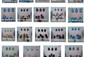 Vintage Swarovski crystal Drops 15x9 MM Fancy Crystal drops 6 Pieces
