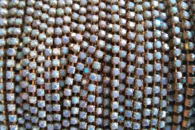 6SS Rhinestone Chain Vintage Glass Turquoise Aurore Boreale 2mm 1/2/5/15 Meters embroidery materials, craft vintage findings, embellishments